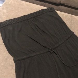 Black strapless dress